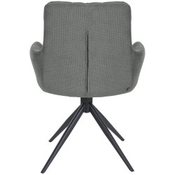 Chaise de salle à manger Vilas en tissu gris