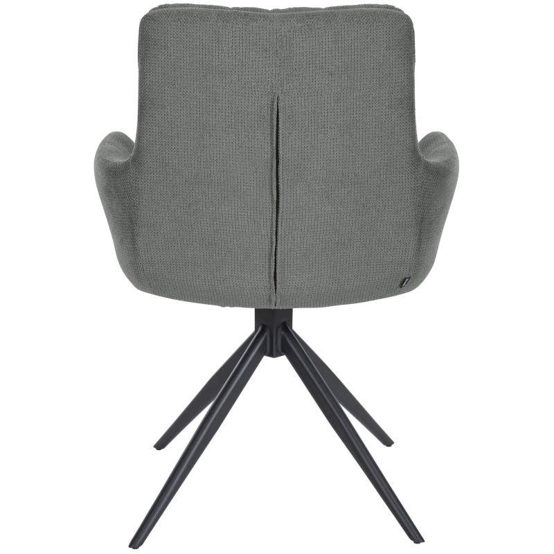 Chaise de salle à manger Vilas en tissu gris