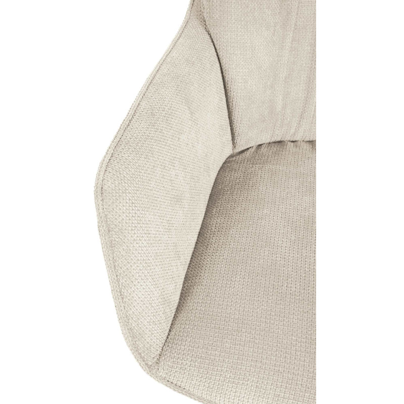 Chaise de salle à manger Jules en tissu crème