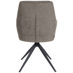 Chaise de salle à manger Jules en tissu gris foncé