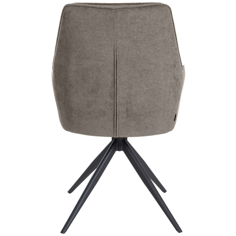 Chaise de salle à manger Jules en tissu gris foncé