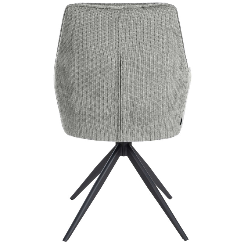 Chaise de salle à manger Jules en tissu gris