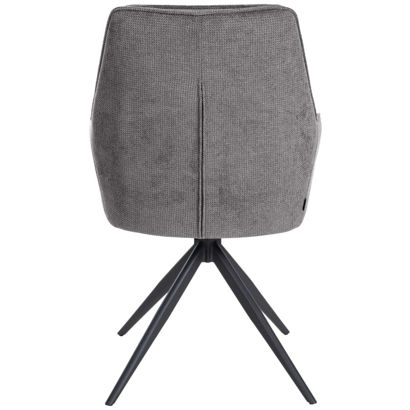 Chaise de salle à manger Jules en tissu noir