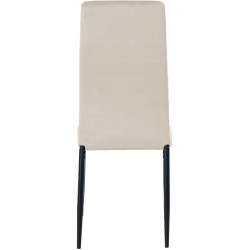 Chaise de salle à manger Mayfair en velours crème