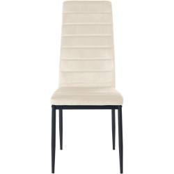Chaise de salle à manger Mayfair en velours crème