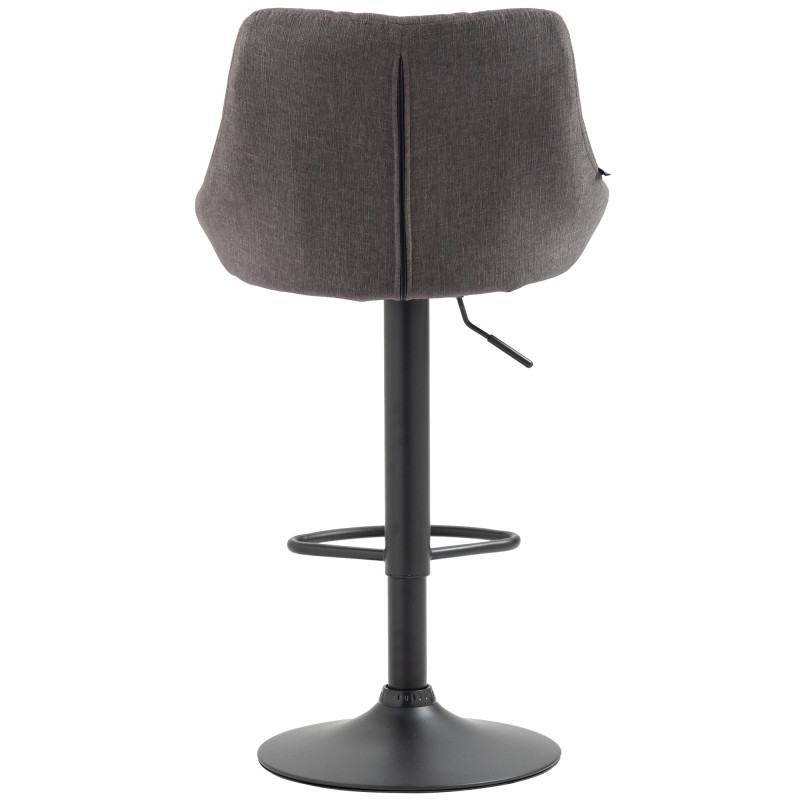 Tabouret de bar Lazio en tissu noir