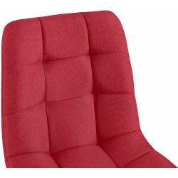 Chaise de salle à manger Antibes tissu rouge