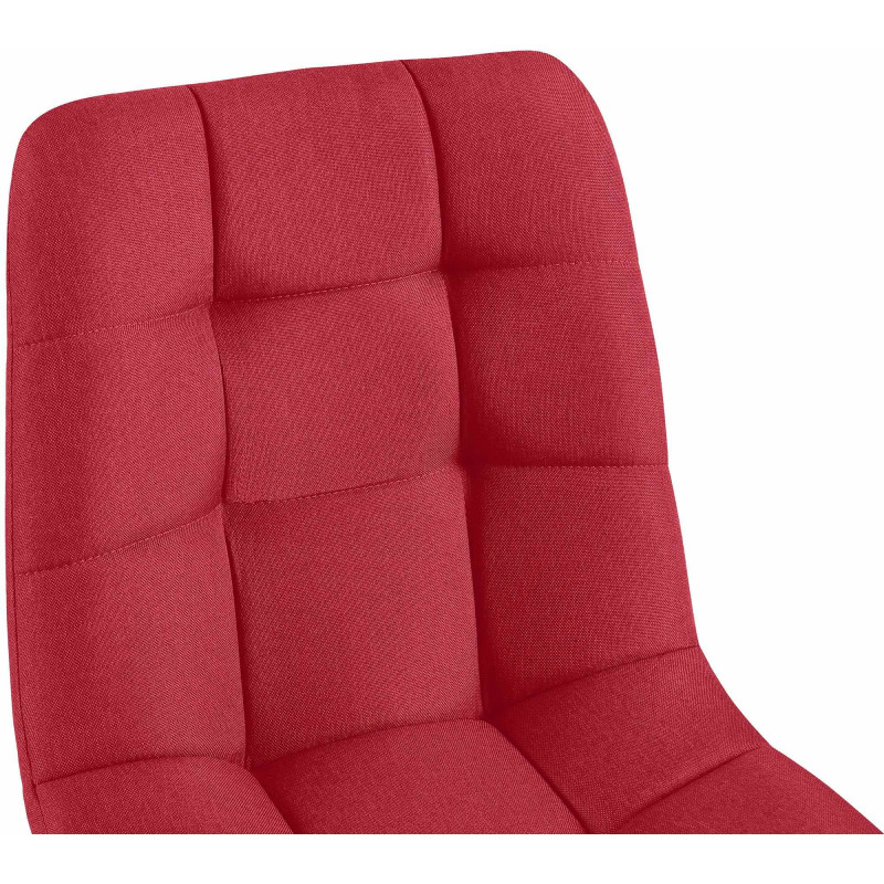 Chaise de salle à manger Antibes tissu rouge