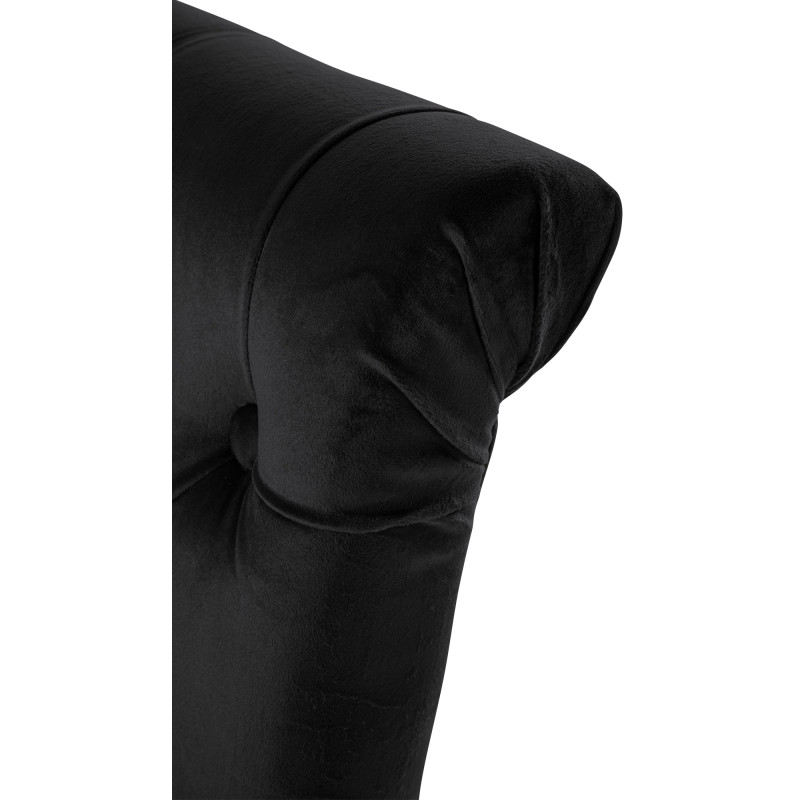 Lot de 2 chaises de salle à manger Lisburn en velours noir