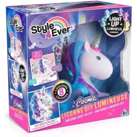 Figurine a décorer - Canal Toys - Licorne Cosmique DIY Lumineuse - Édition Collector - Stickers et Strass inclus