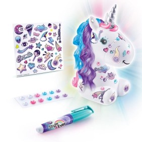 Figurine a décorer - Canal Toys - Licorne Cosmique DIY Lumineuse - Édition Collector - Stickers et Strass inclus