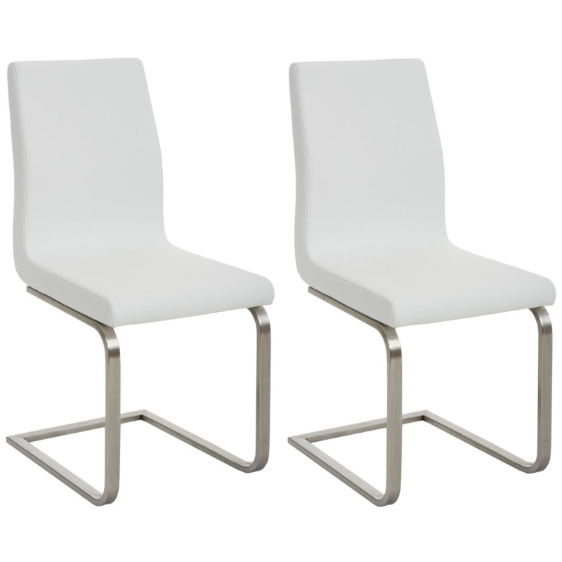 Lot de 2 chaises de salle à manger Belfort blanches
