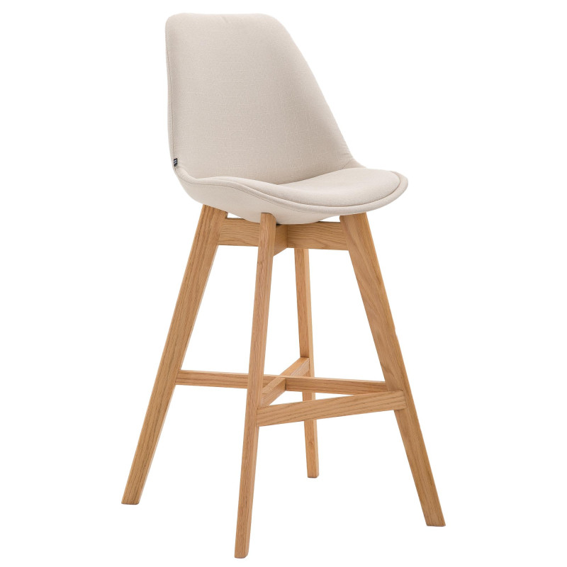 Tabouret de bar Cannes tissu Natura crème