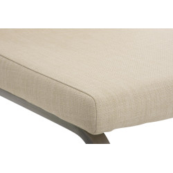 Lot de 2 chaises de salle à manger en tissu Belfort crème