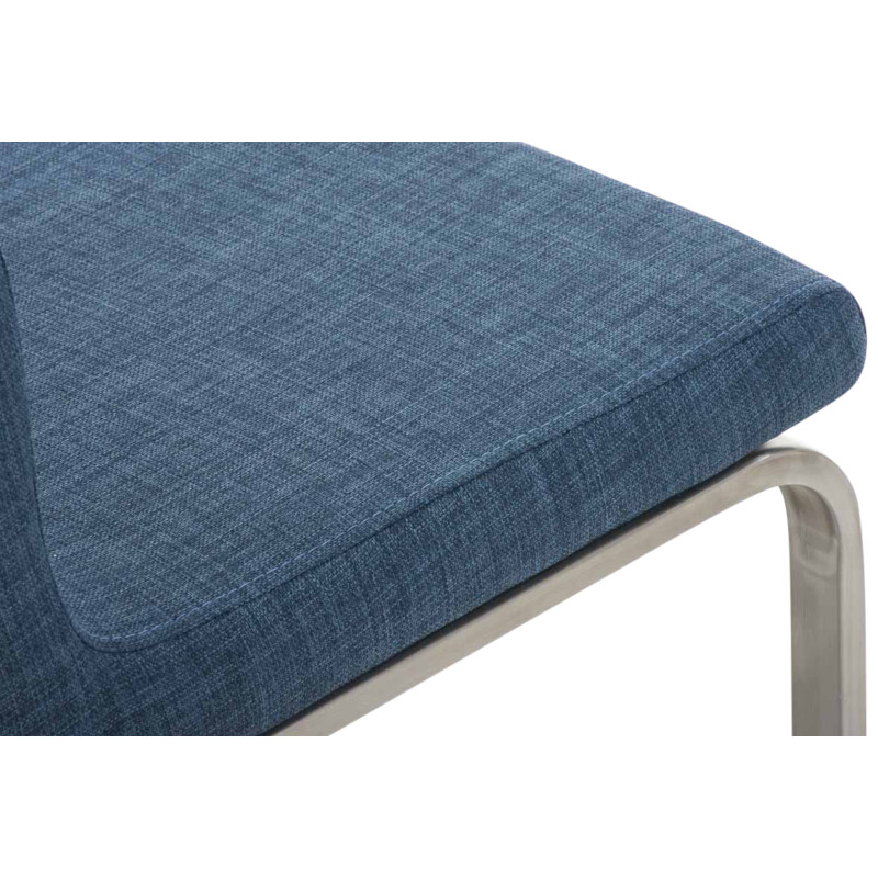 Lot de 2 chaises de salle à manger en tissu Belfort bleu