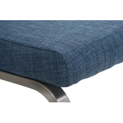 Lot de 2 chaises de salle à manger en tissu Belfort bleu