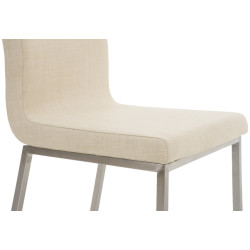Lot de 2 chaises de salle à manger Colmar tissu crème