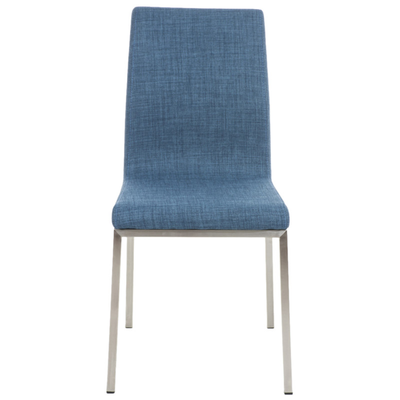 Lot de 2 chaises de salle à manger Colmar en tissu bleu