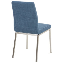 Lot de 2 chaises de salle à manger Colmar en tissu bleu