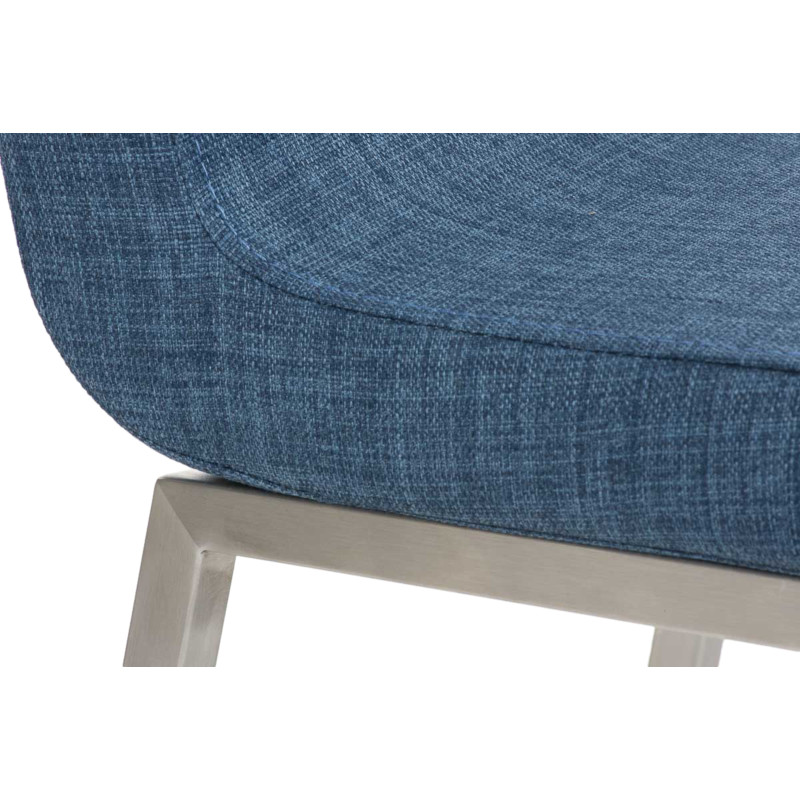 Lot de 2 chaises de salle à manger Colmar en tissu bleu