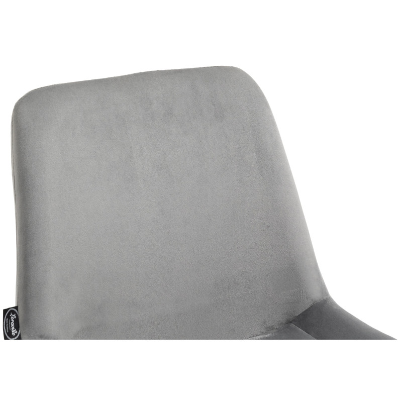 Lot de 4 chaises de salle à manger Victoria en velours gris