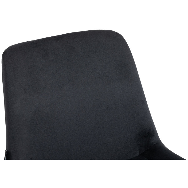 Lot de 2 chaises de salle à manger Victoria en velours noir