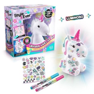 Canal Toys Style 4 Ever - Licorne Y2K DIY Lumineuse a décorer - Edition Collector - Loisirs Créatifs pour Enfant - OFG 293