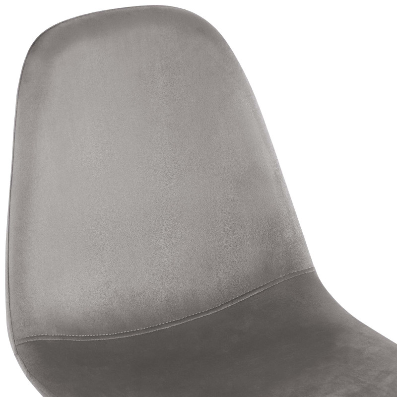 Ensemble de 4 chaises de salle à manger en velours Napier gris