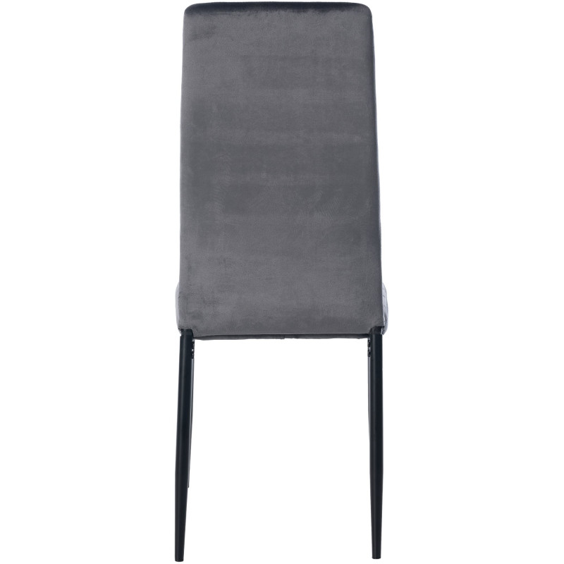 Ensemble de 4 chaises de salle à manger Mayfair en velours gris