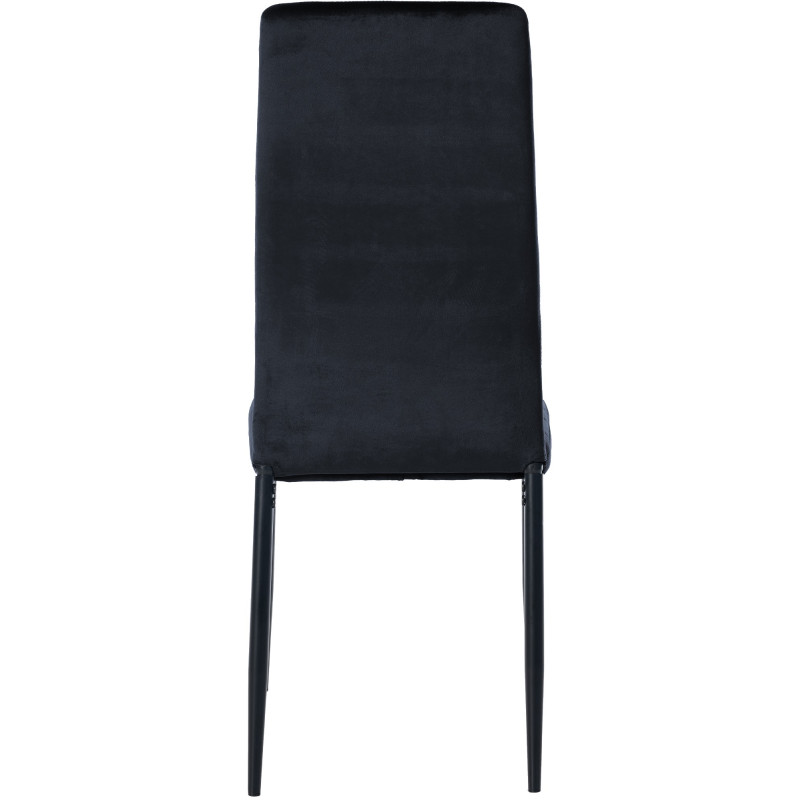 Ensemble de 4 chaises de salle à manger Mayfair en velours noir