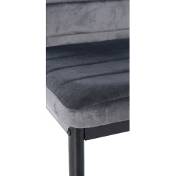 Ensemble de 6 chaises de salle à manger Mayfair en velours gris