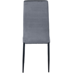 Ensemble de 6 chaises de salle à manger Mayfair en velours gris clair