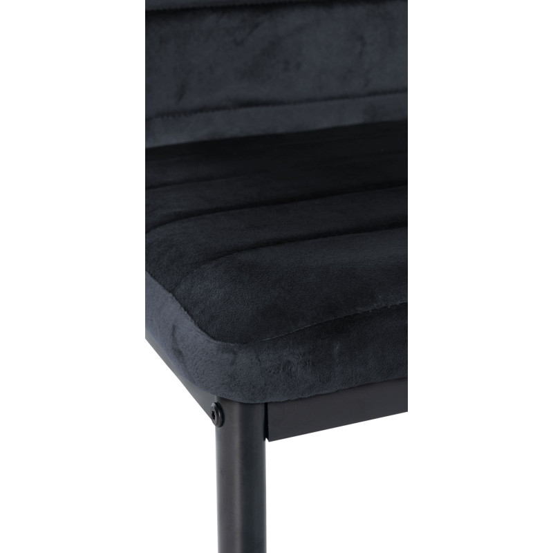 Ensemble de 6 chaises de salle à manger Mayfair en velours noir