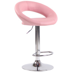 Set di 2 sgabelli da bar Olinda in finta pelle rosa,cromo