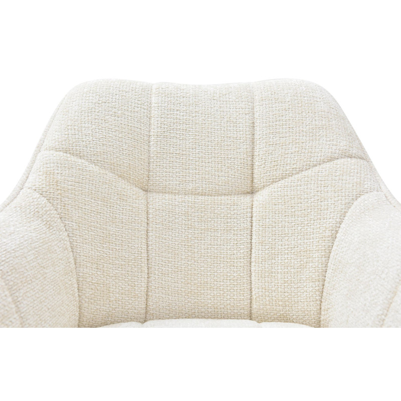 Chaise de salle à manger Scott en tissu crème