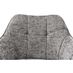Chaise de salle à manger Scott en tissu gris foncé