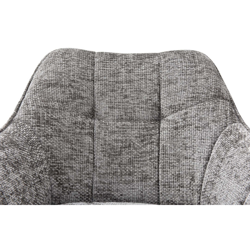 Chaise de salle à manger Scott en tissu gris foncé
