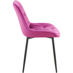 Chaise de salle à manger Wallace en velours violet
