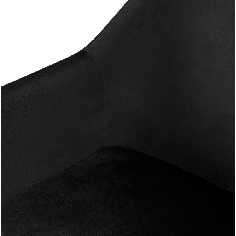 Lot de 2 chaises de salle à manger Vessa en velours noir