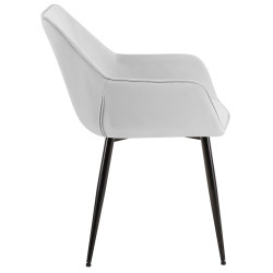 Lot de 2 chaises de salle à manger Vessa velours gris clair