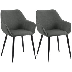 Lot de 2 chaises de salle à...