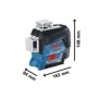 Laser lignes GLL 3-80 C + trépied BT 150 (version piles) BOSCH