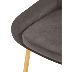Chaise de salle à manger Elmira velours doré anthracite
