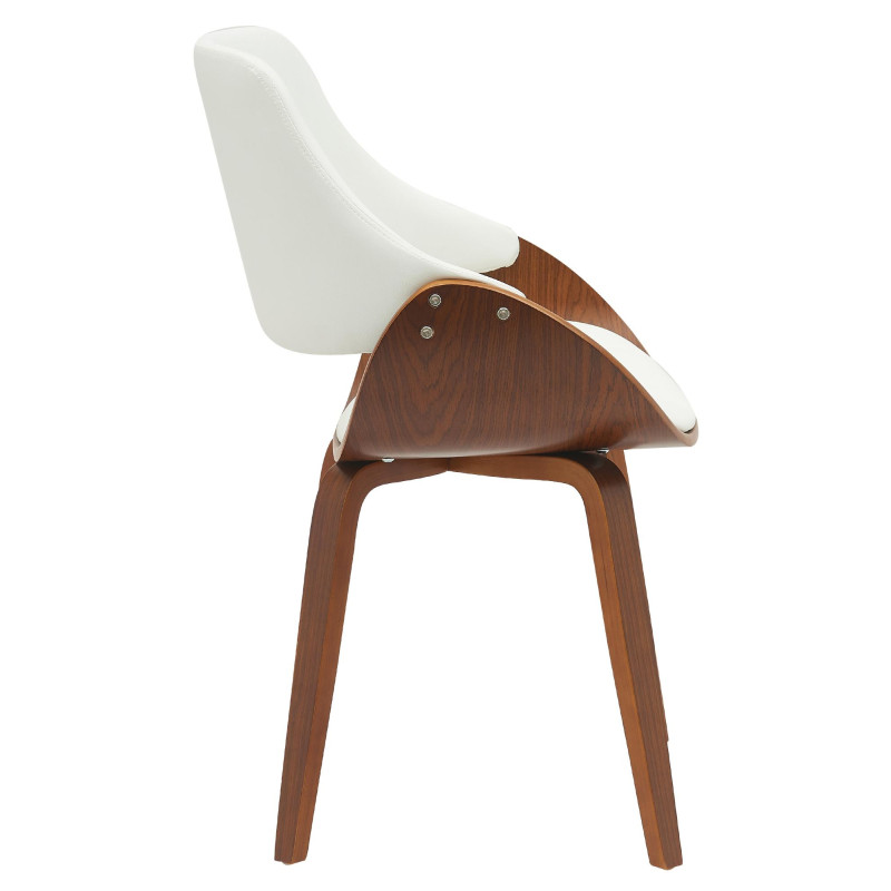 Chaise de salle à manger Vangale similicuir noyer/blanc