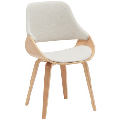 Chaise de salle à manger Vangale en tissu nature/crème