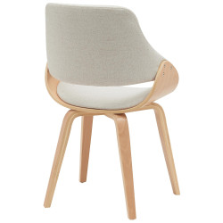 Chaise de salle à manger Vangale en tissu nature/crème