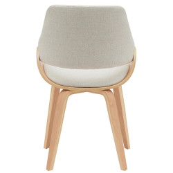 Chaise de salle à manger Vangale en tissu nature/crème