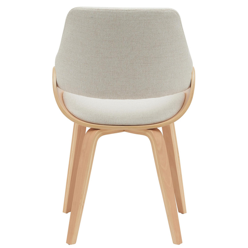 Chaise de salle à manger Vangale en tissu nature/crème