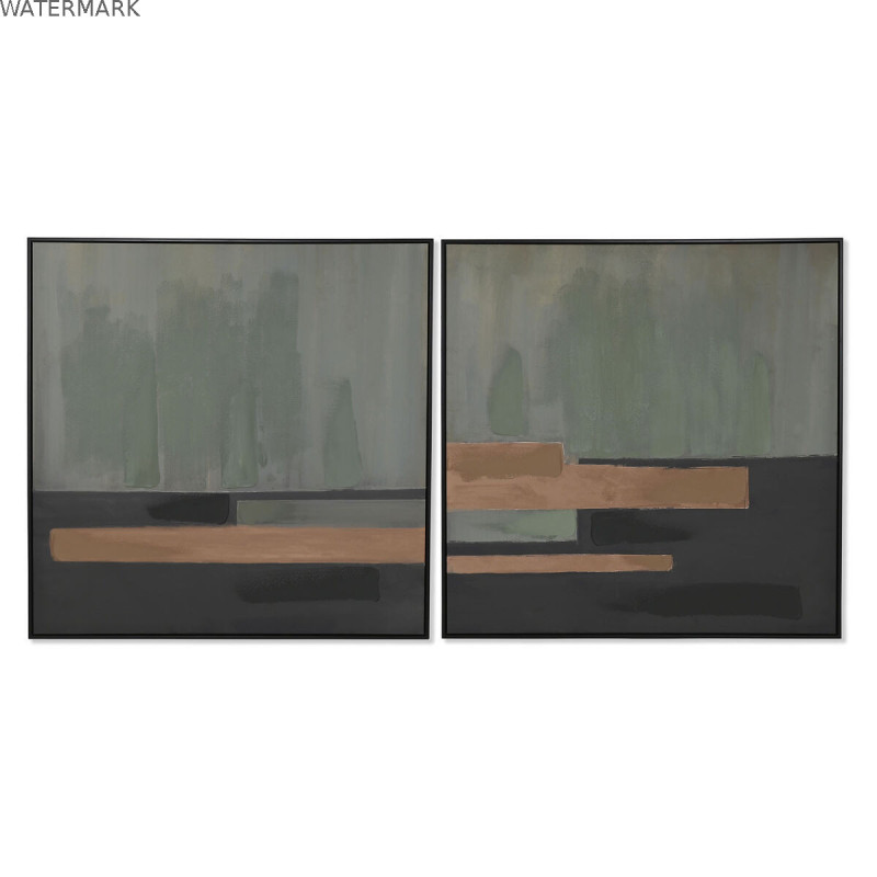 Cadre Home ESPRIT Noir Vert Moderne Urbaine 100 x 4 x 100 cm (2 Unités) Cadre Home ESPRIT Noir Vert Moderne Urbaine 100 x 4 x 100 cm (2 Unités)