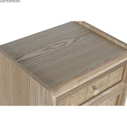 Caisson à Tiroirs Home ESPRIT Naturel Rotin Bois de paulownia 40 x 30 x 104 cm